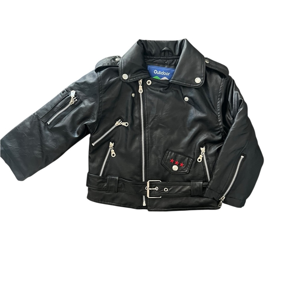 Outdoor habitat Black biker Jacket with USA Eagle Design - Picture 3 of 8